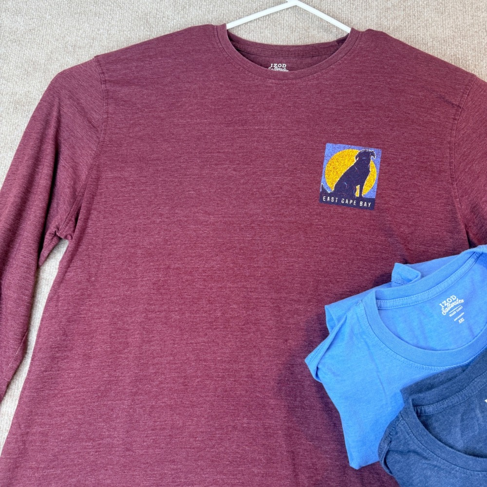IZOD Saltwater‎ Mens XXL Long Sleeve T-Shirt Lot of 3